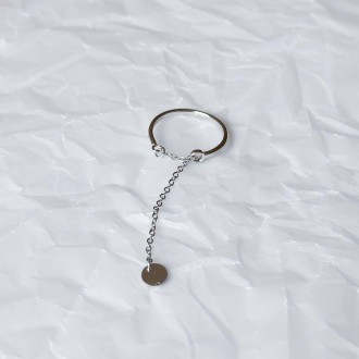 Родированное серебряное кольцо 925 пробы без камней. Родированные украшения доль. . фото 7