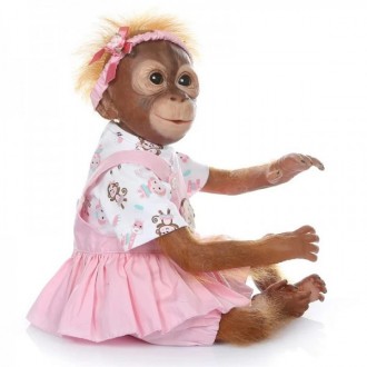 чудова лялька реборн-мавпочка з соскою та улюбленою іграшкою. Мила та чарівна ді. . фото 6