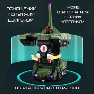 "Новий рівень бойових технологій: Робот-трансформер танк зі звуковими та світлов. . фото 4