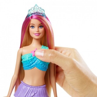 Лялька-русалка "Сяючий хвостик" серії Дримтопія Barbie з чарівним підсвічуванням. . фото 4