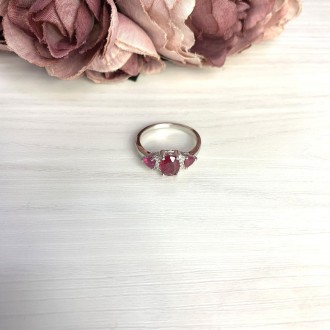 Родированное серебряное кольцо 925 пробы с натуральным рубином 2.542ct. Родирова. . фото 3