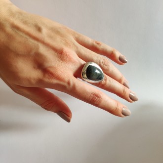 Родированное серебряное кольцо 925 пробы с 15.267ct. Родированные украшения доль. . фото 4