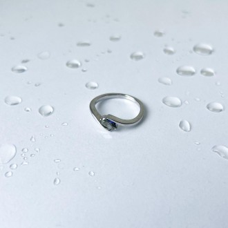 Родированное серебряное кольцо 925 пробы с мистик топазом 0.642ct. Родированные . . фото 3