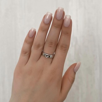 Родированное серебряное кольцо 925 пробы с фианитами. Родированные украшения дол. . фото 5