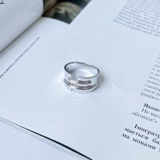 Родированное серебряное кольцо 925 пробы без камней. Родированные украшения доль. . фото 4