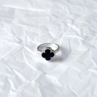 Родированное серебряное кольцо 925 пробы с натуральным лазуритом. Родированные у. . фото 7