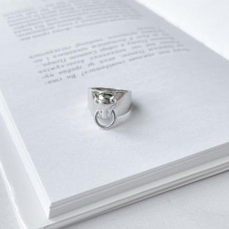 Родированное серебряное кольцо 925 пробы без камней. Родированные украшения доль. . фото 6