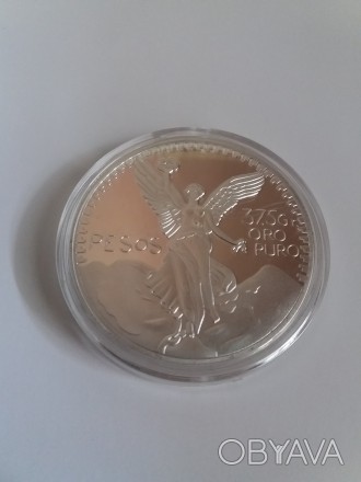 Колекційна месиканська монета. Розмір 40*3 мм. Ціна 280 грн.. . фото 1