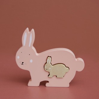 Деревянный детский пазл - Розовый кролик.
материал -дерево ( 1.5 см )
размер :. . фото 2