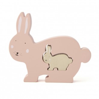 Деревянный детский пазл - Розовый кролик.
материал -дерево ( 1.5 см )
размер :. . фото 4