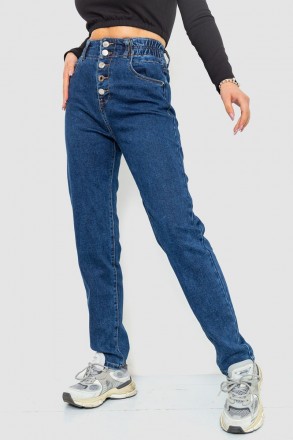 жіночі джинси з карманами синього кольору. . фото 3