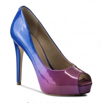 Брендовые лаковые туфли лаковые женские на высоком каблуке 12 см с открытым носк. . фото 8