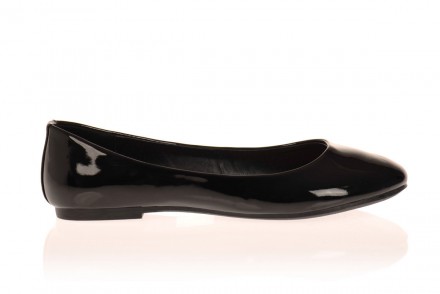 Чёрные лаковые женские туфли-балетки из мягкой ,комфортной мягкой эко кожи. . Ра. . фото 5