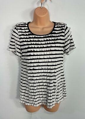 
Женская футболка-блузка морячка из эластичного трикотажа в чёрно-белую полоску . . фото 3