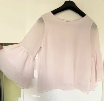 
Шифонова однотонна ніжна, красива блузка для дівчаток підлітків і жінок на розм. . фото 5