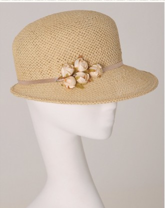 
Літній капелюх із середніми полями з натуральної рисової соломки (Колір - білий. . фото 2