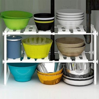 Регульована кухонна полиця-органайзер - легкий та зручний спосіб розмістити речі. . фото 7