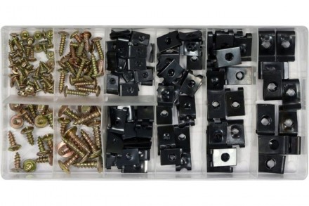 Набір гвинтів самонарізних і металевих кліпсів YATO 170 шт.
	
	
	Заводський номе. . фото 2