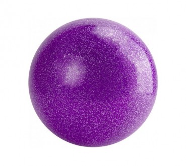 Блестящий мяч для художественной гимнастики диаметр 19см. Цвет фиолетовый с блес. . фото 3