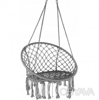  Подвесное плетеное кресло гамак качели в бразильском стиле Bonro B-092 цвет сер. . фото 1