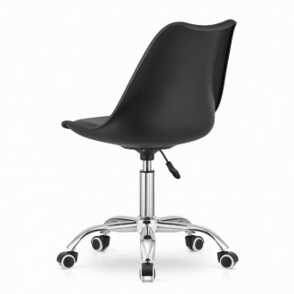Кресло стул офисный на колесах поворотный на 360 градусов VIENNA. Цвет черный с . . фото 3