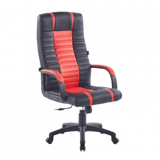 Крісло офісне для комп'ютера Bonro B-048 чорне з червоними вставками
 
М'яке зру. . фото 2