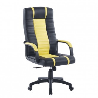 Кресло офисное для компьютера Bonro B-048 черное с желтыми вставками
 
Мягкое уд. . фото 2