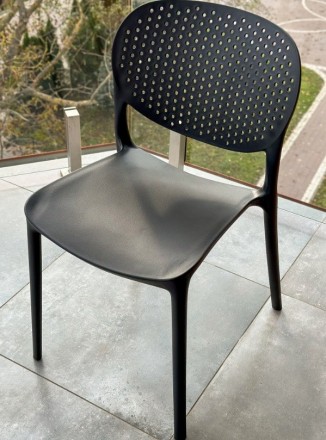 Легкий пластиковий стілець зі спинкою Bonro B-714 для дачі, для саду, для заході. . фото 9