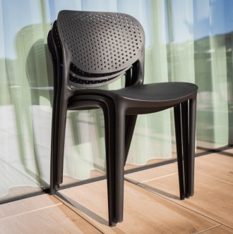 Легкий пластиковый стул со спинкой Bonro B-714 для дачи, для сада, для мероприят. . фото 8