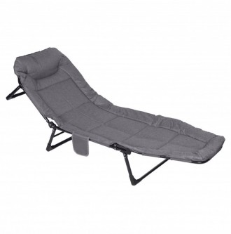 Ліжко розкладачка Bonro B2002-3 шезлонг лежак розкладний колір темно-сірий
Розкл. . фото 2