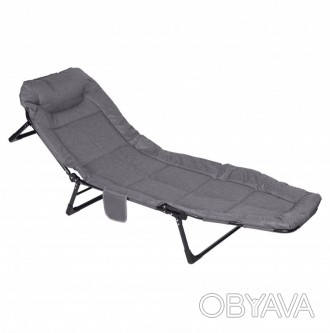 Ліжко розкладачка Bonro B2002-3 шезлонг лежак розкладний колір темно-сірий
Розкл. . фото 1