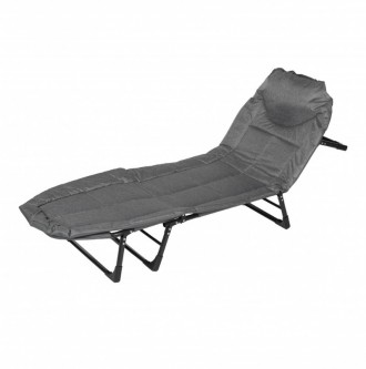 Ліжко розкладачка Bonro B2002-4 шезлонг лежак розкладний колір темно-сірий
Розкл. . фото 2