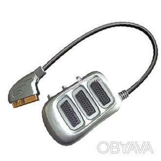 Штекер Scart - 3 гнізда scart + кабель 0.5м з кнопками, DHV 1820
Штекер Scart - . . фото 1