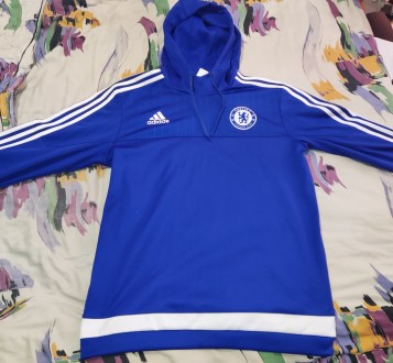Футбольная кофта с капюшоном Adidas FC Chelsea London season 2015/16, размер-L, . . фото 4