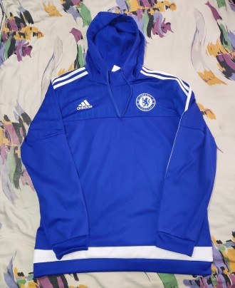Футбольная кофта с капюшоном Adidas FC Chelsea London season 2015/16, размер-L, . . фото 5