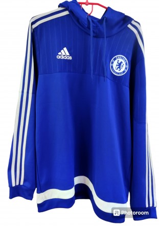 Футбольная кофта с капюшоном Adidas FC Chelsea London season 2015/16, размер-L, . . фото 7
