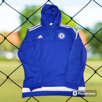 Футбольная кофта с капюшоном Adidas FC Chelsea London season 2015/16, размер-L, . . фото 2