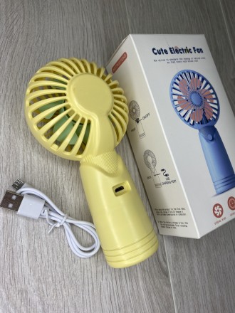 Портативный ручной мини вентилятор с аккумулятором Cute Electric Fan
 
Маленький. . фото 3