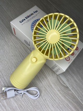 Портативный ручной мини вентилятор с аккумулятором Cute Electric Fan
 
Маленький. . фото 4