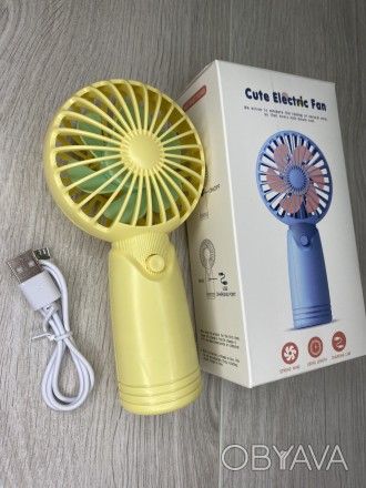 Портативный ручной мини вентилятор с аккумулятором Cute Electric Fan
 
Маленький. . фото 1
