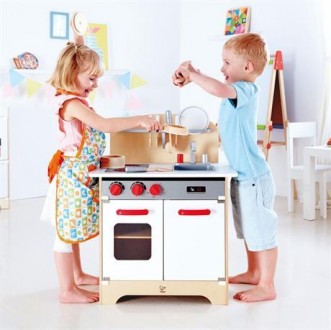 Детская кухня Hape из дерева белая создана для детей от 3 лет. Изысканная кухня . . фото 4