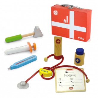 В игровом наборе от Viga Toys ребенок найдет все необходимое для игры в доктора.. . фото 2