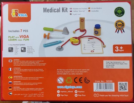 В игровом наборе от Viga Toys ребенок найдет все необходимое для игры в доктора.. . фото 6