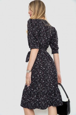 сукня із квітковим принтом софт чорного кольору,. . фото 5