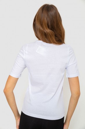 жіноча футболка з принтом білого кольору. . фото 5
