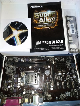 Продам комплект материнка ASROCK H81 Pro BTC R2.0 + процессор 4ядра intel i5 467. . фото 6