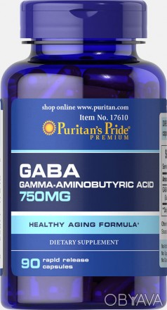 ГАМК, GABA (Gamma Aminobutyric Acid), Puritan's Pride діє як ефективний і безпеч. . фото 1