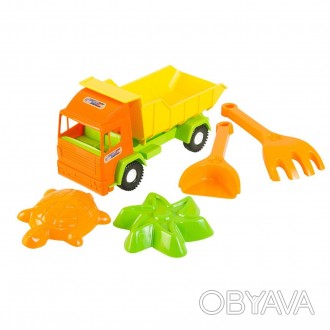 Іграшкова вантажівка Mini Truck з набором для піску, 5 елементів - чудовий літні. . фото 1