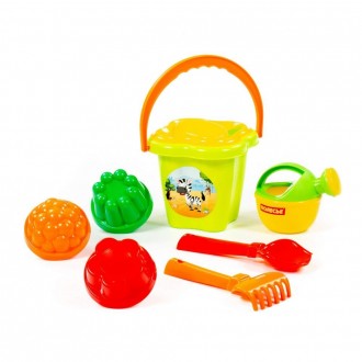 Дитяча іграшка набір для ігор з піском 4481 (відро-квітка середнє, ситечко-квітк. . фото 2