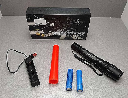 Ручний світлодіодний акумуляторний ліхтар Bailong BL-8668 CREE T6, тип батарей: . . фото 2